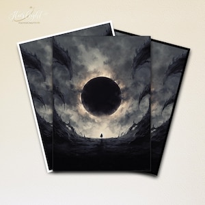 Mtg Card Sleeves,Eclipse of the Abyssal Path Card Sleeves,Top Quality and Detailed Magic Sleeves,MTG Accessories,mtg gamer gift