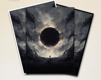 Mtg Card Sleeves,Eclipse of the Abyssal Path Card Sleeves,Top Quality and Detailed Magic Sleeves,MTG Accessories,mtg gamer gift