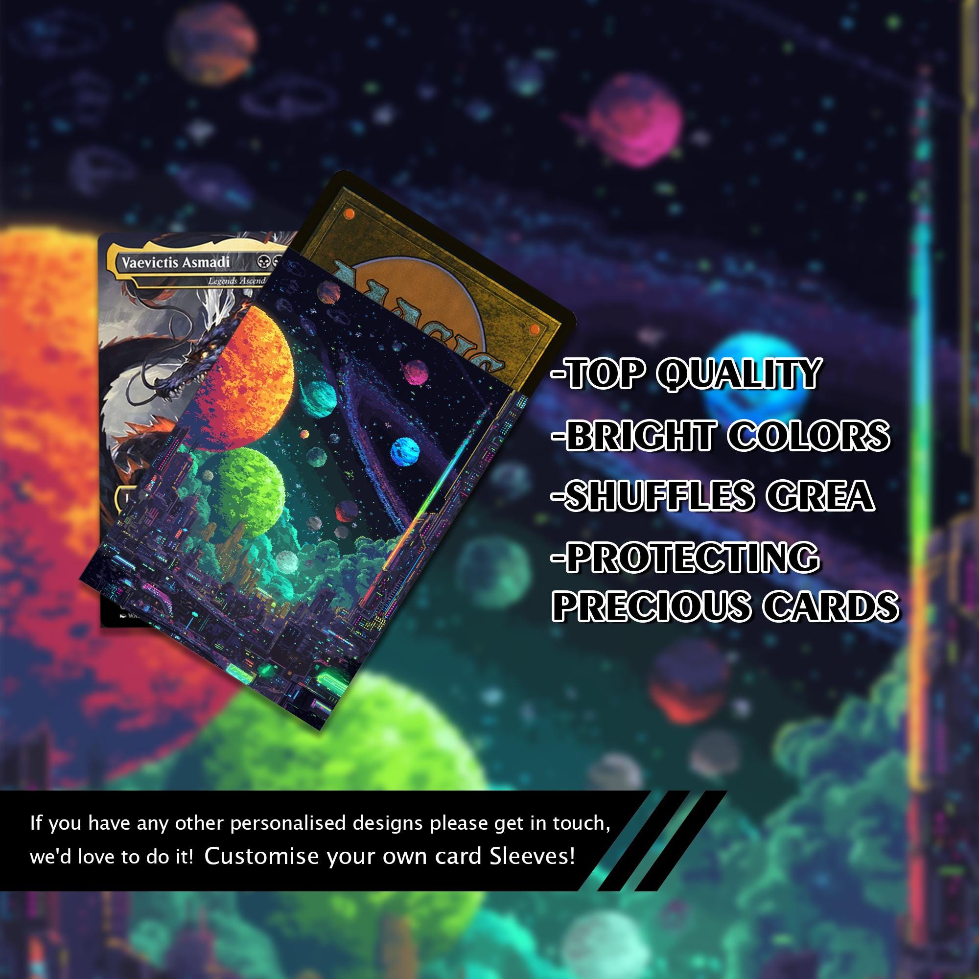 best card sleeves for magic 600 Pack MTG Sleeves, Matte Dual Card with Opaque Back & Smooth Shuffle, Tear Resistant Card Protectors MTG, TCG and Game Cards (6 Colors) : Toys & Games Mtg Card Sleeves,pixel Universe: Cyberpunk