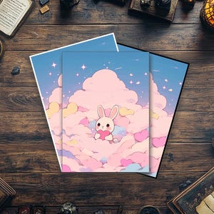 Capas para cartas Mtg, capas para cartas de coelho fofo kawaii, capas mágicas detalhadas e de alta qualidade, protetores de cartas TCG, presentes para jogadores