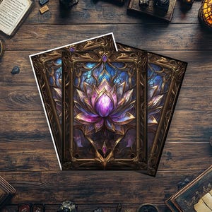 MTG-kaarthoezen Gebrandschilderd glas donkere lotus kaarthoezen Topkwaliteit en gedetailleerde magische hoezen Gedetailleerde magie: The Gathering-accessoires