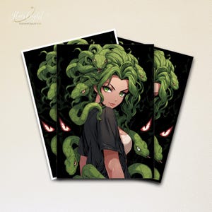 Pochettes pour cartes Mtg, Dame serpent, Pochettes pour cartes Medusa, Pochettes magiques détaillées et de grande qualité, Magie détaillée : accessoires The Gathering