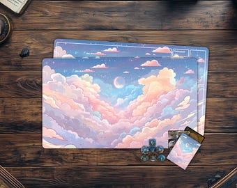 MTG Playmat, Colorful Clouds TCG Playmat,Trading Card Game Accessories,Table Top Gaming,PC Game Accessory