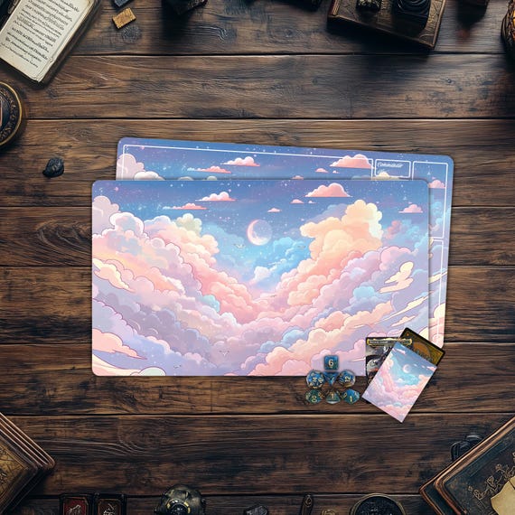 MTG Playmat, Colorful Clouds TCG Playmat,Trading Card Game Accessories,Table Top Gaming,PC Game Accessory