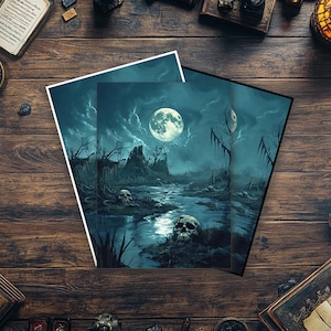 Fundas para cartas de MTG, fundas para cartas de Dead Swamp and Island, fundas mágicas detalladas y de alta calidad, accesorios detallados de Magic: The Gathering