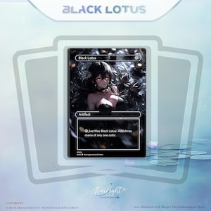 Black Lotus | Dark Lotus Anime Waifu Custom Proxy Card MTG, Art MTG Card,Proxy Commander Deck, Commander Proxy Cards,EDH