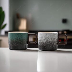 Handmade Ceramic Espresso Cup, Espresso Cup Set, Rustic Espresso Shot Glass Noodle Cup, Small Coffee Mug, Gift For Coffee Lovers