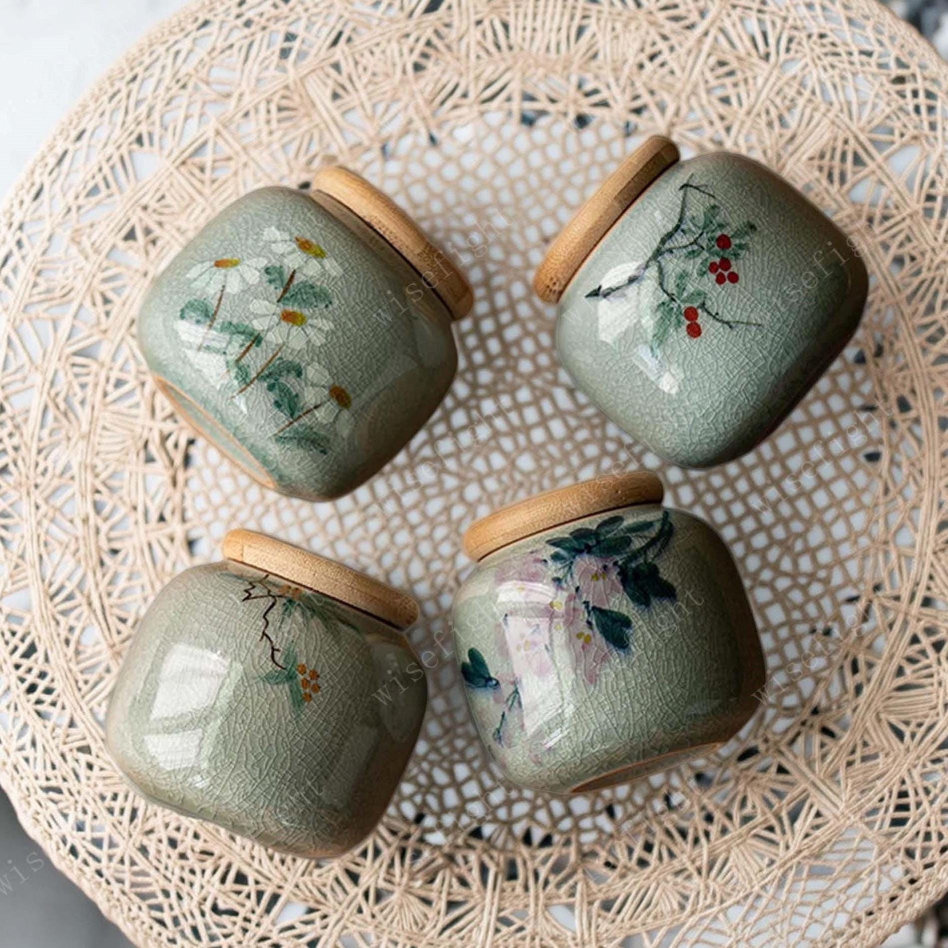 磁器ジンジャージャーセラミックティーキャニスター缶オフィス寝室リビングルームL ジンジャージャーストレージジャーとキャニスターセラミック花瓶