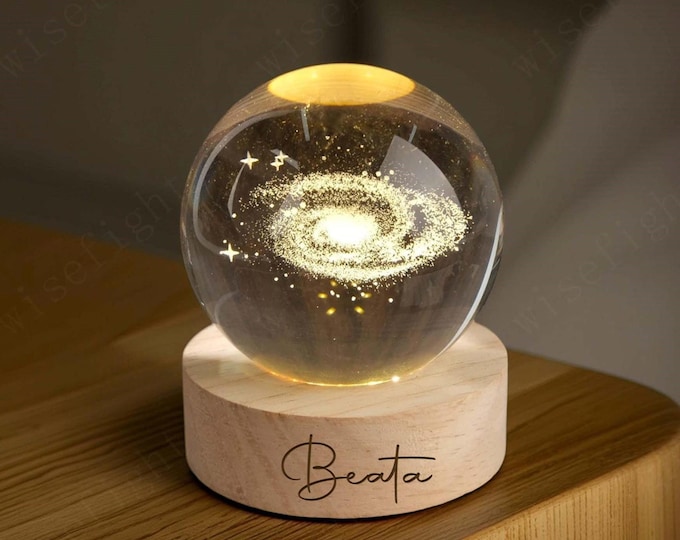 Custom Milky Way Night Lamp, Solar System Night Light, Astronomy Table Lamp, Sphere Desk Lamp, Astronomy Memorial Gift, Boys Nursery Decor