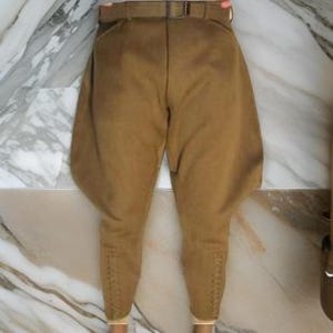 Khaki or camel jhodapur knee length breeches A design inspired from WW1 or WW2 or from subcontinent style. jhodapur breeches for sale