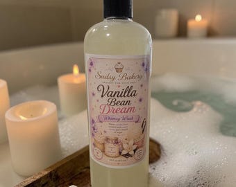 Vanilla Bean Dream Whimsy Wash | Softly Scented Vanilla Body Wash | Creamy Vanilla Shower Gel | Light Gourmand Scent | Vanilla Lover Gift