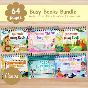 Busy Book Bundle for Kids Printable, Toddler Learning Binder, Preschool Activity Book, Educational PDF Download, Quiet Book Digital File