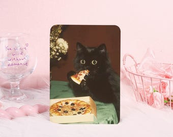 Black Cat with Pizza New Case | Kindle Case with Hand Strap for Kindle 12/11/10/8, Paperwhite 12/11/10th, Kindle Colorsoft, Gift for Her