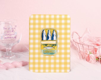 Sardines in Tin&Stripes New Case | Kindle Case with Hand Strap for Kindle 12/11/10/8, Paperwhite 12/11/10th, Kindle Colorsoft, Gift for Her