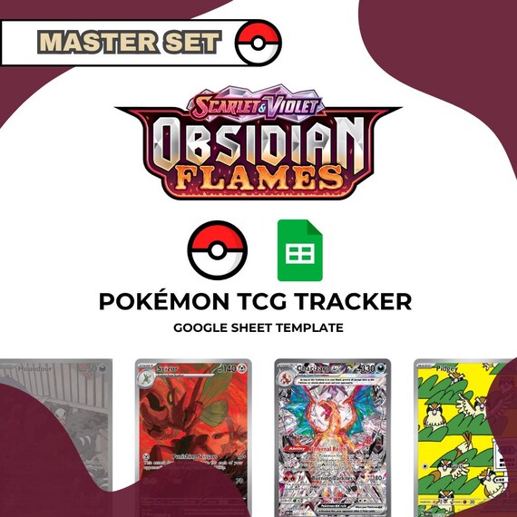 Obsidian Flames Master Set - Pokmon TCG Tracker Google Sheet - Etsy