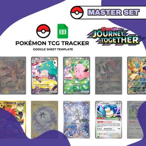 Conjunto Maestro Viaje Juntos - Hoja de cálculo de Google del Rastreador de JCC Pokémon