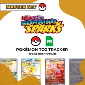 Surging Sparks-masterset: Pokémon TCG Tracker Google-spreadsheet