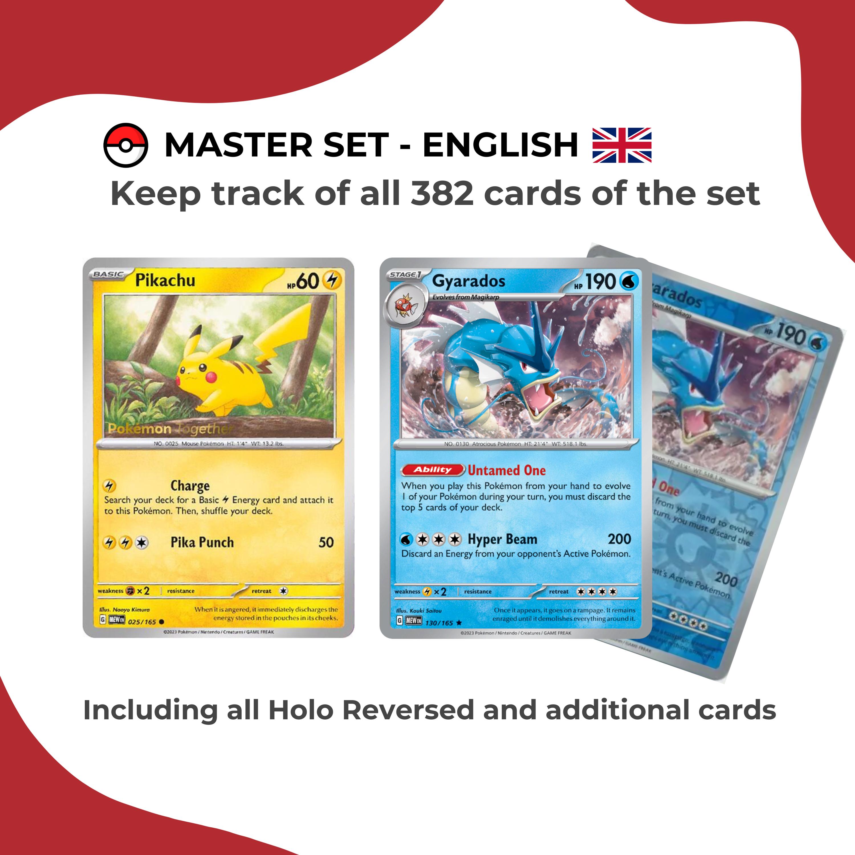 google pokemon cards 151 Master Set - Pokémon TCG Tracker Google Sheet