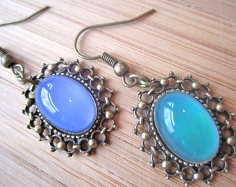 Antique Brass Mood Earrings