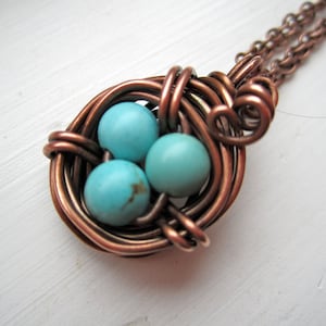 Robins Eggs Bird Nest-ketting