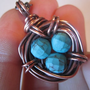 Robins Eggs Bird Nest-ketting
