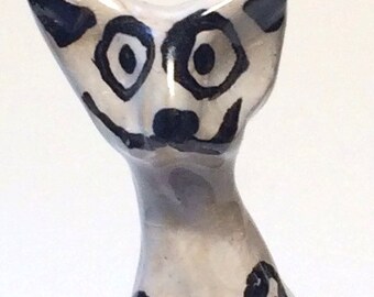 Tipsy Cat Wine Cork - Hand Crafted Ceramic  - Free Shipping