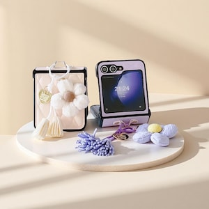 Leather Flower Ring Case for Samsung Galaxy Z Flip6 Flip5 Flip4 Flip3 Shockproof Protective Cover