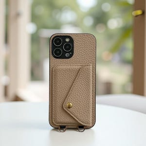 Étui pour téléphone portable en cuir avec bandoulière, porte-cartes et portefeuille pour iPhone 11, 13, 14, 15, 16 Pro Max, XS, - Housse pour cordon