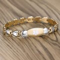 Personalized Medical Alert Bracelet women&gilrs: Stainless Steel 14K Gold Heart medical id jewelry customize engraved diabetic,blood thinner product logo