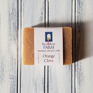 Orange Clove Goat's Milk Soap, Cold Process, Extra-Moisturizing, 1 bar