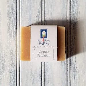 Sample of Orange Patchouli Goat&#39;s Milk Soap, Cold Process, Extra-Moisturizing, 1 bar