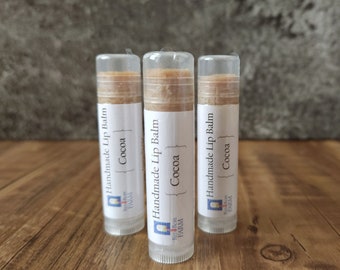 Handmade Cocoa Lip Balm, All-Natural