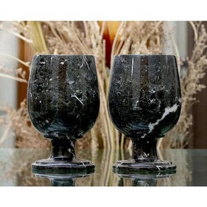 Natural Onyx Goblets – Premium Hand-Carved Drinkware (Set of 6) | Royal Onyx Wine Goblet Set – Handcrafted Luxury Drinkware (6-Piece)