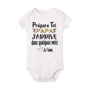 Baby bodysuit pregnancy announcement – Get ready daddy I’m coming – Future dad gift – Original bodysuit personalized message – Birth gift idea