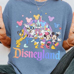 Mickey and Friends Shirt, Vintage Disney Castle Tee,  Retro Disneyland Family Shirts, Disney Trip Shirt, Disneyland 70th Anniversary Shirt
