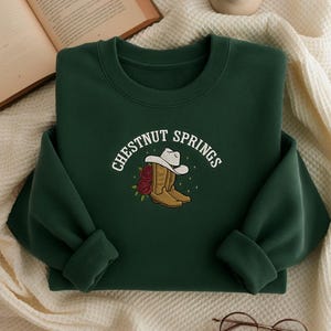 EMBROIDERED Cowboy Romance Reader Club Sweatshirt, Bookish Cowgirl Tee, Country Book Lover Shirt, Chestnut Springs Shirt, Bookish Shirt