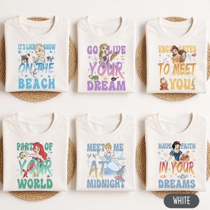 Disney Princess Shirt, Disney Princess Birthday Shirt, Watercolor Disney Princess T-Shirt, Princess Matching Tee, Rapunzel, Ariel,Cinderella