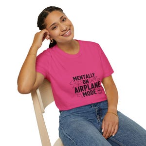 Mentally On Airplane Mode T-Shirt | Digital Detox, Coffee Lover Tee | Unplug & Relax Apparel