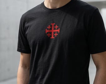 Richard the Lionheart T-Shirt | Crusader Cross Front & Back Print | Medieval Knight Tee | History Gift | Templar Graphic Shirt