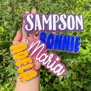 Custom Name Tag for Backpack, Personalized Backpack Name Tags, Backpack Keychains, Name Label, School Bag Tag, Lunch Box Tag, Diaper Bag Tag