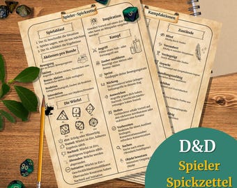 DnD初心者向けチートシート – 戦闘アクション、呪文、テストのための究極の2ページPDF – プレイヤーとDMに最適