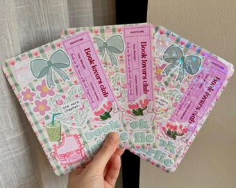 Holographic Glitter Kindle Insert: Summer Coquette Cottagecore Design