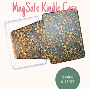 Autumn Leaves Magnetic Kindle Case: Detachable Flip Cover + 2 Free Inserts