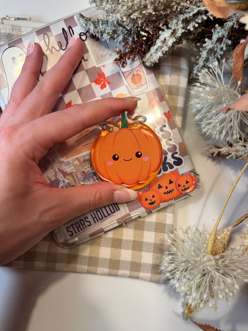 Pumpkin Kindle MagSafe Grip – Bookish Magnetic Phone Kobo Grip | Adhesive Magsafe Ring Included | Kindle Accessories
