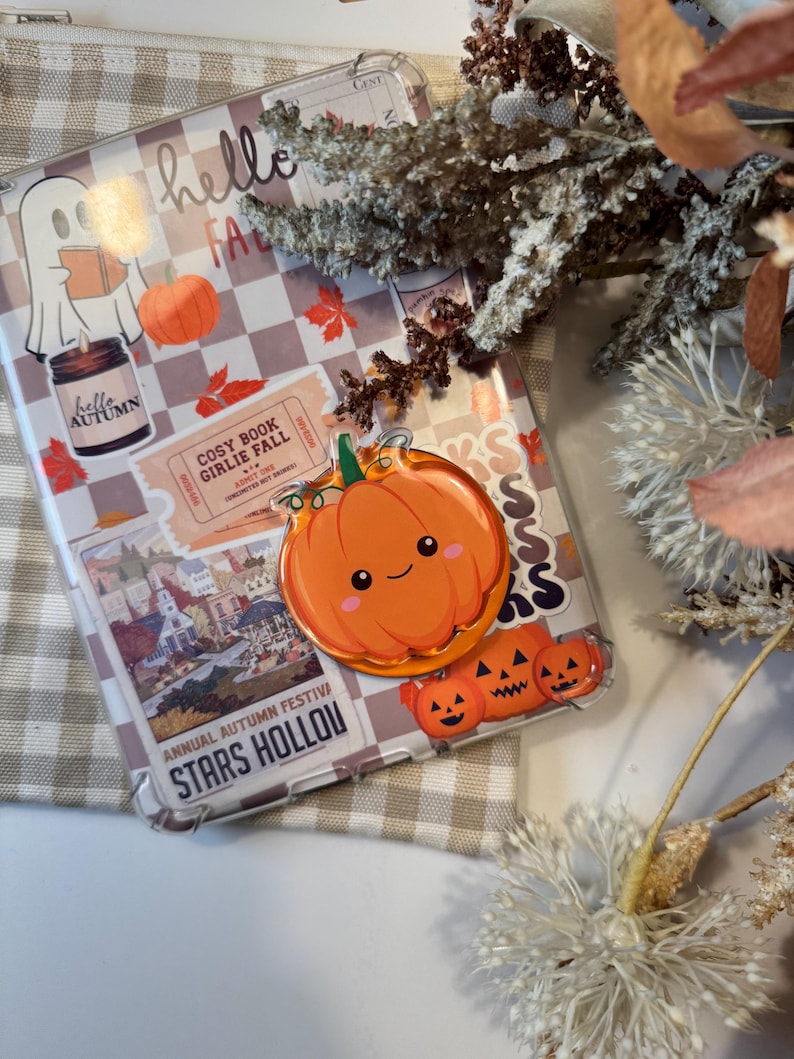 Pumpkin Kindle MagSafe Grip – Bookish Magnetic Phone Kobo Grip | Adhesive Magsafe Ring Included | Kindle Accessories