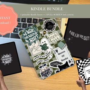 Fantasy Kindle-insats | ACOTAR Drakdesign + Låsskärmar (digital nedladdning)