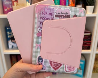 Baby Pink Magnetic Detachable Flip Case for Kindle & Kobo + 4 Free Inserts Included