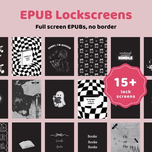 Kindle Lock Screen | Fullscreen No Borders Lockscreen For EPUBs | Kindle Screensaver |  Digital Download