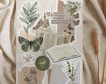 Vintage Letter Booklover Printable Kindle Insert Design (Digital Download)