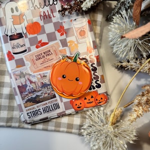 Pumpkin Kindle MagSafe Grip – Bookish Magnetic Phone Kobo Grip | Adhesive Magsafe Ring Included | Kindle Accessories